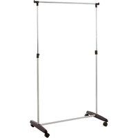 Premier Housewares Clothes Rack Chrome Frame With Castors, Silver