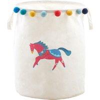 Premier Housewares Mimo Eclectic Horse Laundry Bag - White