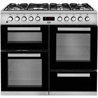 Beko KDVF100X Freestanding 100cm Double-Oven Range Cooker - Stainless Steel, Silver