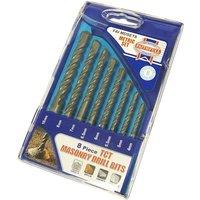 Faithfull Standard Masonry Drill Set of 8 4-10mm, Blue