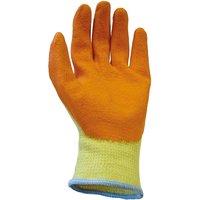Scan Knit Shell Latex Palm Gloves Size 9 Large (Pack of 12), Yellow
