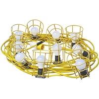 Faithfull Festoon Lights L/E 22M 10 Bulbs 110V, Yellow