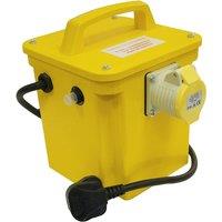 Faithfull Transformer 1.5Kva Single Outlet, Yellow