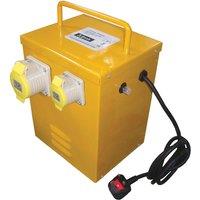 Faithfull Heater Transformer 3Kva Continuous Rate, Yellow
