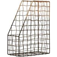 Premier Housewares Maison by Premier Mimo Wire Magazine Holder - Black/Rose Gold Finish