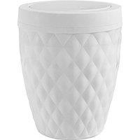 Addis Diamond Collection 5L Bathroom Bin - White, White