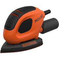 Black & Decker 55W Mouse Detail Sander and 6 Sanding Sheets, Orange