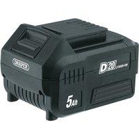 Draper 20V D20 Lithium-Ion Battery - 5.0Ah, Black