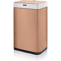 Tower 75L Rectangular Sensor Bin - Copper, Gold