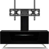 Alphason Chromium 2 1000 + Bracket TV Stand - Black, Black