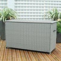 Pacific Lifestyle Large Cushion Storage Box - Slate Grey, Grey