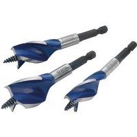 Irwin 6X Blue Groove Stubby Wood Bit Set - 3 Piece, Silver