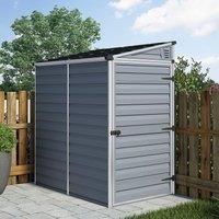 Palram - Canopia Canopia by Palram SkyLight Pent Shed 4' x 6' Grey, Grey