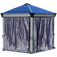 Palram - Canopia Canopia by Palram Hexagonal Gazebo Curtain Set - Black, Black