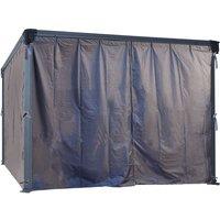 Palram - Canopia Canopia by Palram Square Gazebo Curtain Set - Black, Black
