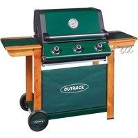 Outback Ranger 3-Burner Hybrid Gas & Charcoal Barbecue - Green