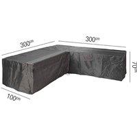 Lounge Set Aerocover L-Shape 300 x 300 x 100 x70cm, Black