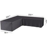 Lounge Set Aerocover L-Shape 220 x 220 x 90 x70cm, Black