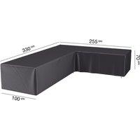 Lounge Set Aerocover L-Shape 330 x 255 x 100 x70cm, Black