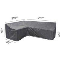 Lounge Set Aerocover Long Right 270 x 210 x 85 x 65 x 90cm, Black