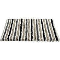 Allure California Stripe Bath Mat - Monochrome, Grey