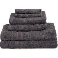 Allure Hotel Essentials 6 Piece Towel Bale - Charcoal, Black