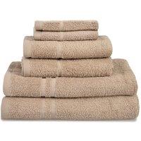 Allure Hotel Essentials 6 Piece Towel Bale - Mocha, Brown