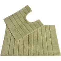 Allure Linear Rib 2 Piece Bathroom Set - Sage, Green
