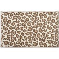 Allure Leopard Print Bath Mat - Cream, Cream