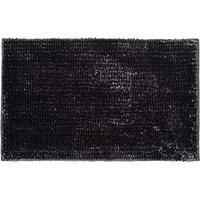 Allure Newbury Chenille Bath Mat - Charcoal, Black