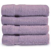 Allure Zero Twist Pack of 4 Face Towels - Heather, Purple