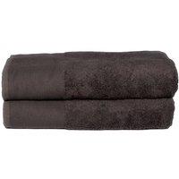 Allure Pair of Marlborough Bamboo Bath Towels - Graphite, Grey