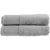 Allure Pair of Marlborough Bamboo Bath Towels - Grey, Grey