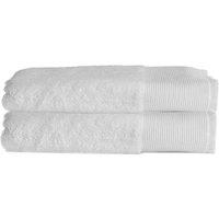 Allure Pair of Marlborough Bamboo Bath Towels - White, White