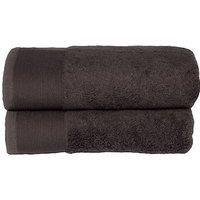 Allure Pair of Marlborough Bamboo Hand Towels - Graphite, Grey
