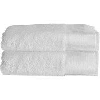 Allure Pair of Marlborough Bamboo Hand Towels - White, White