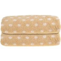Allure 2 Pack Spots Bath Towels - Stone, Cream