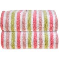 Allure 2 Pack Stripe Bath Towels - Multi, Multi