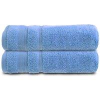 Allure Zero Twist 2 Pack Bath Towels - Cornish Blue