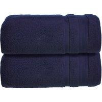 Allure Zero Twist 2 Pack Hand Towels - Navy, Blue