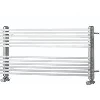 Towelrads Oxfordshire Horizontal Towel Rail Radiator - Chrome 600x1000, Silver