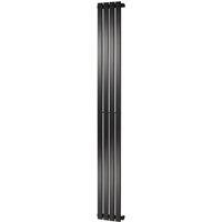 Towelrads Merlo Vertical Towel Rail Radiator - Anthracite 1800x435