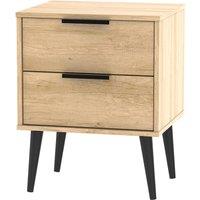 Welcome Furniture Ready Assembled Hirato 2 Drawer Soft Oak Locker, Brown