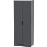 Welcome Furniture Ready Assembled Hirato 2 Door Black Wardrobe, Black