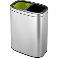 EKO Oli-Cube Recycling Bin 10L - Stainless Steel, Silver