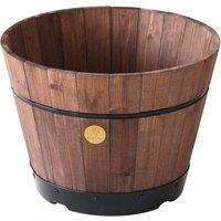 VegTrug Small 37cm Barrel Tapered Planter - Dark Brown, Brown