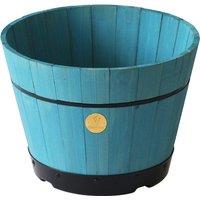 VegTrug Small 37cm Barrel Tapered Planter - Powder Blue, Blue