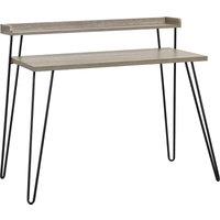 Dorel Haven Retro Desk with Riser - Grey Oak, Grey