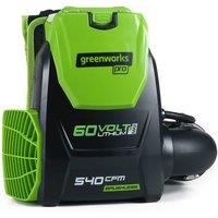 Greenworks 60V Cordless Backpack Blower (Tool Only), Green