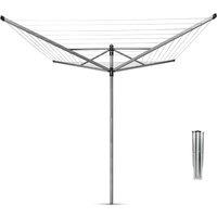 Brabantia Lift-O-Matic 40m 4-Arm Rotary Airer with Ground Spike